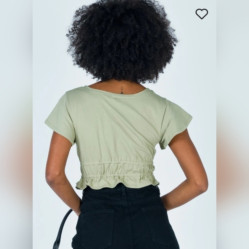 Jamison Reid Crop Top in Khaki Size 0 - Picture 4 of 8